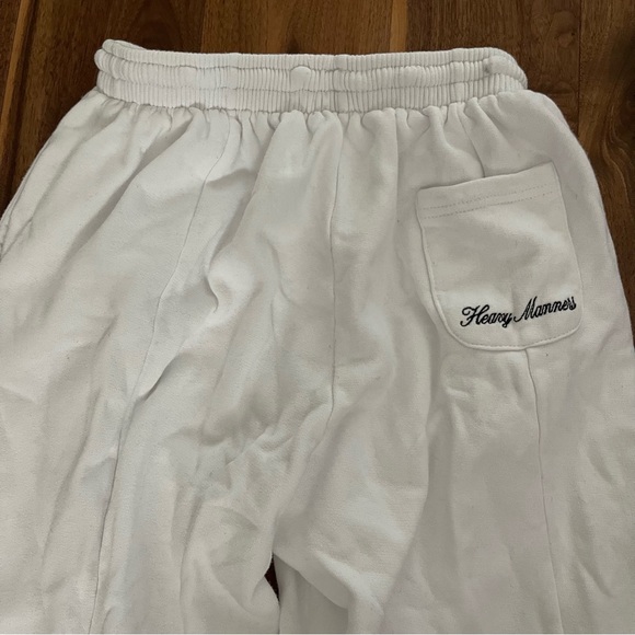 Heavy Manners Straight Leg Sweats in Snow White - Picture 6 of 12